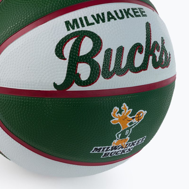 Wilson NBA Team Retro Mini Milwaukee Bucks basketball WTB3200XBMIL size 3 3