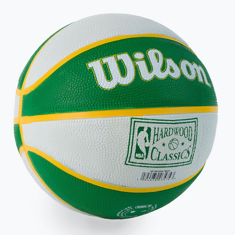 Wilson NBA Team Retro Mini Seattle SuperSonics basketball WTB3200XBSEA size 3 2