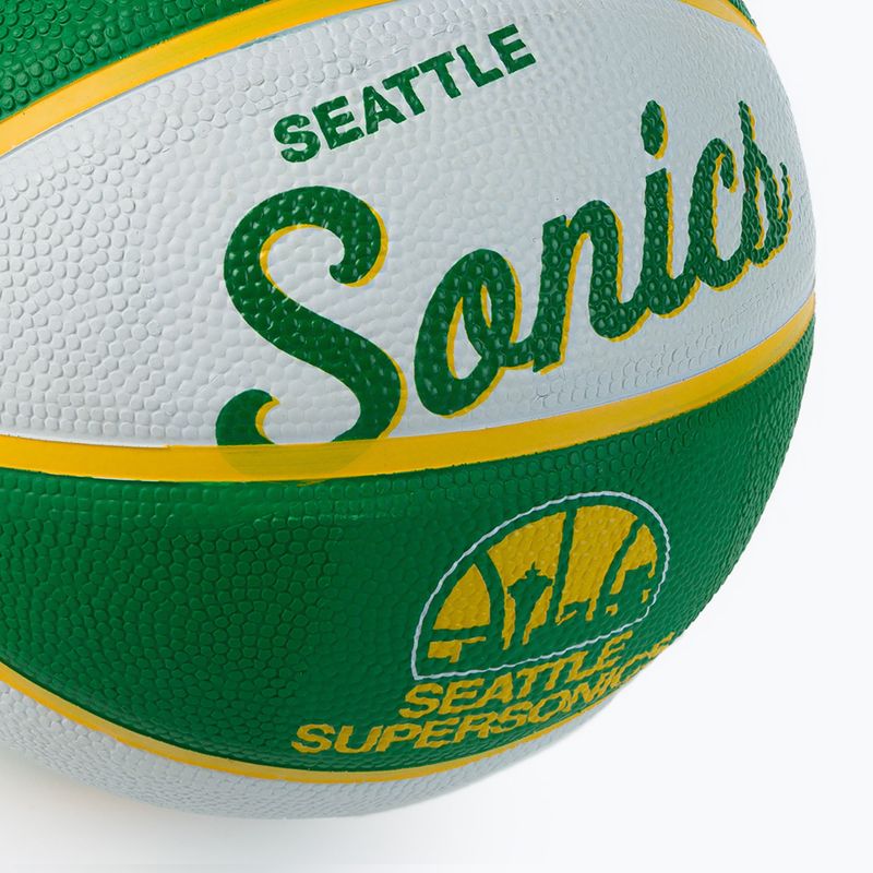Wilson NBA Team Retro Mini Seattle SuperSonics basketball WTB3200XBSEA size 3 3