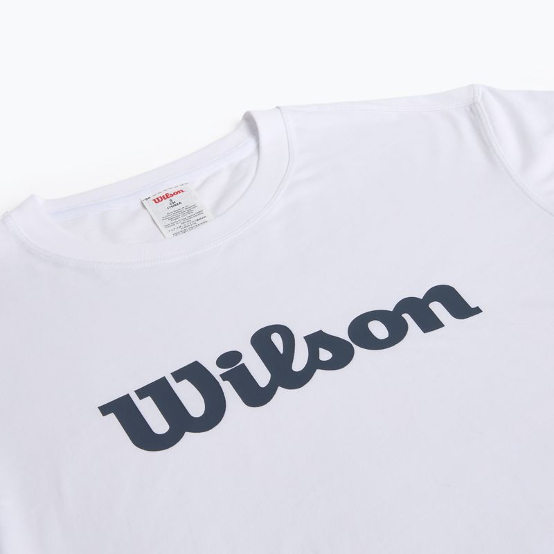 Men's tennis shirt Wilson Team Graphic bright white script 3