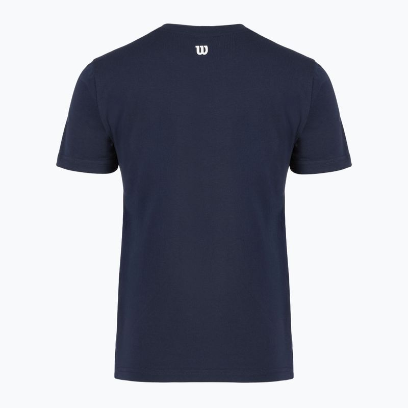 Women's tennis shirt Wilson Team Graphic Script W classic navy script 2