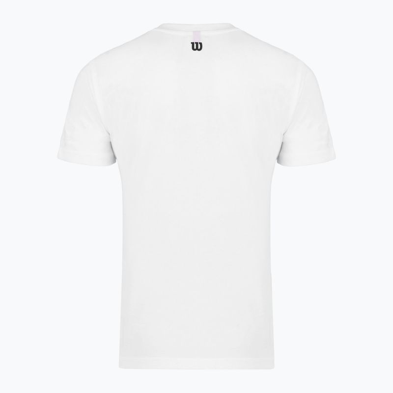 Women's tennis shirt Wilson Team Graphic Script W bright white script 2