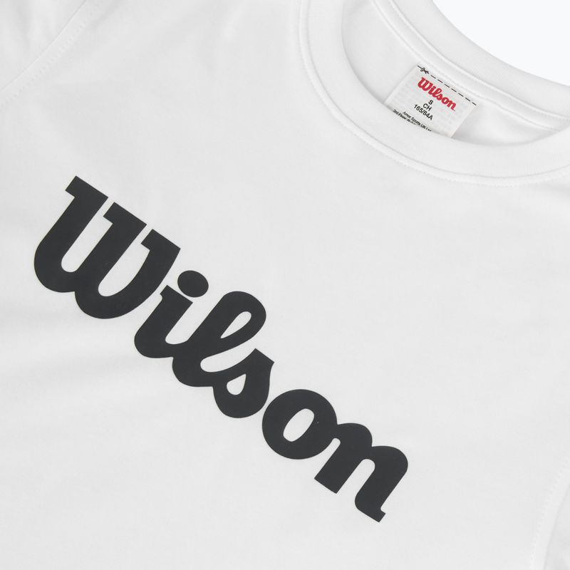 Women's tennis shirt Wilson Team Graphic Script W bright white script 3