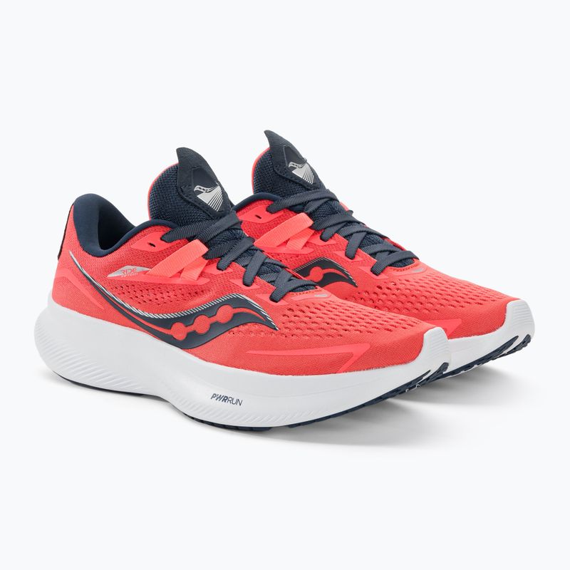 Women's Saucony Ride 15 vizi red/night running shoes 4