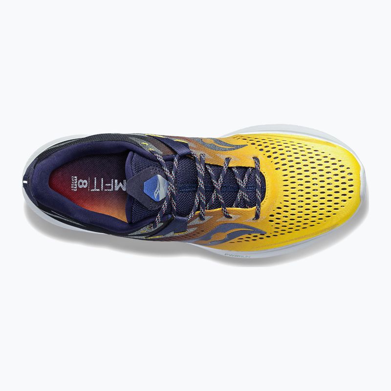 Saucony Ride 15 men's running shoes navy blue and yellow S20729-65 11