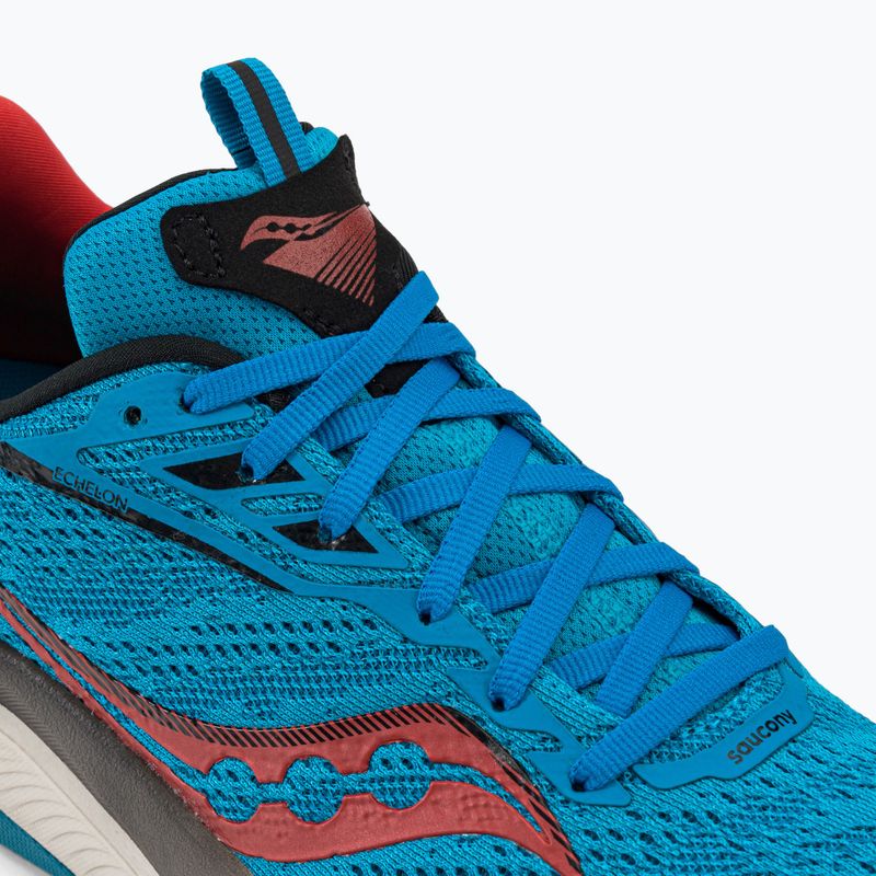 Men's Saucony Echelon 9 ocean/redrock running shoes 8