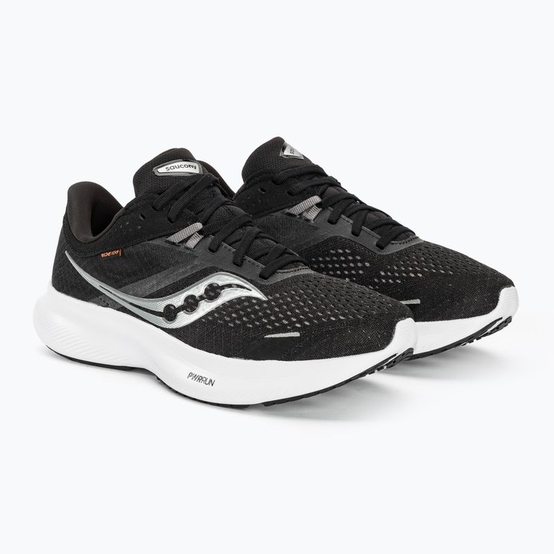 Men's running shoes Saucony Ride 16 black/white 4