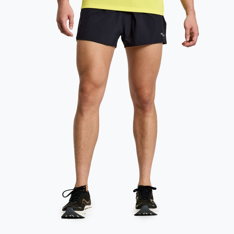 Men's Saucony Outpace 2.5" Split Running Shorts black SAM800326-BK