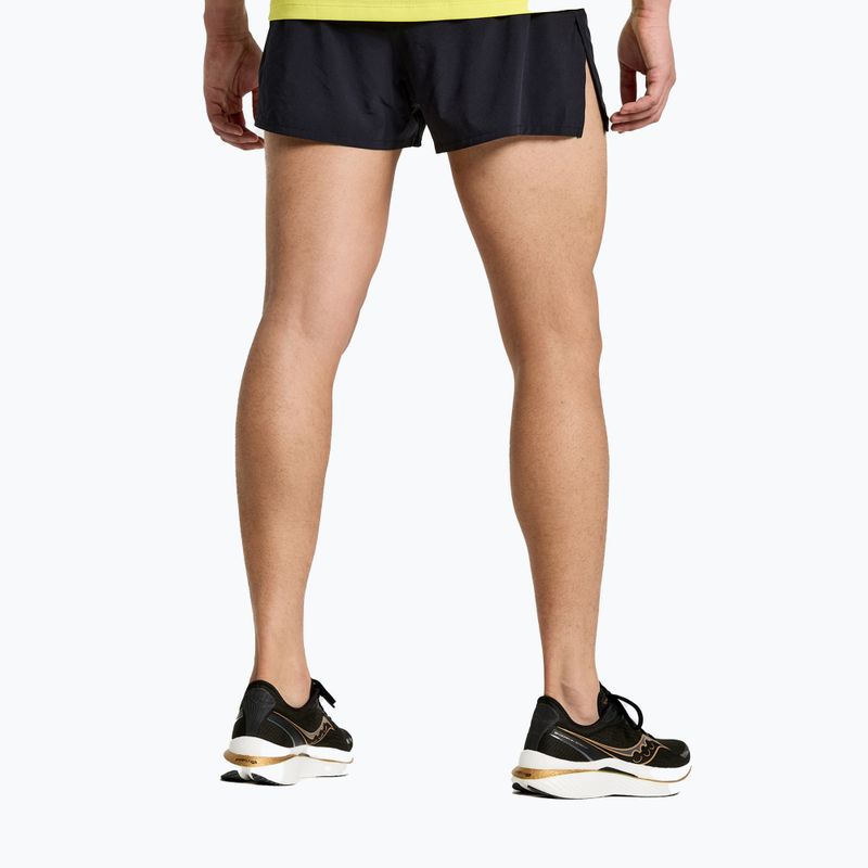 Men's Saucony Outpace 2.5" Split Running Shorts black SAM800326-BK 2