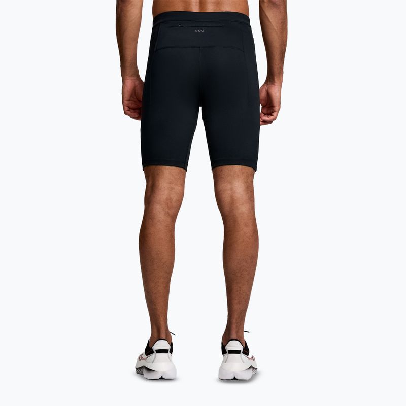 Men's Saucony Fortify Lined Half black running shorts 2