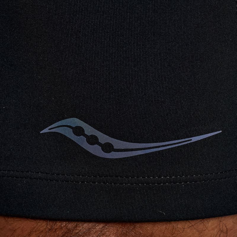 Men's Saucony Fortify Lined Half black running shorts 5