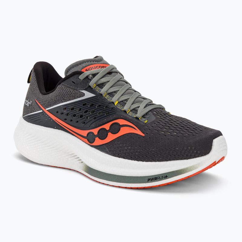 Men's Saucony Ride 17 shadow/pepper running shoes