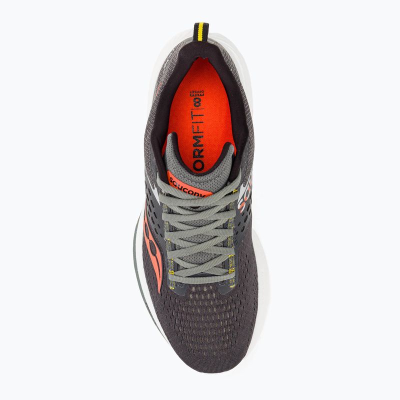 Men's Saucony Ride 17 shadow/pepper running shoes 5