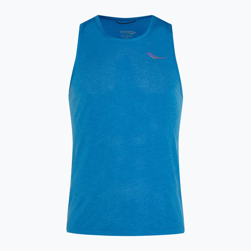 Men's running tank top Saucony Stopwatch Singlet cobalt heather