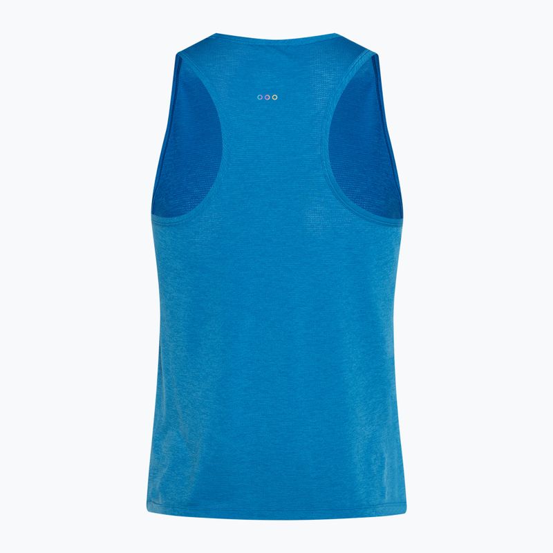 Men's running tank top Saucony Stopwatch Singlet cobalt heather 2