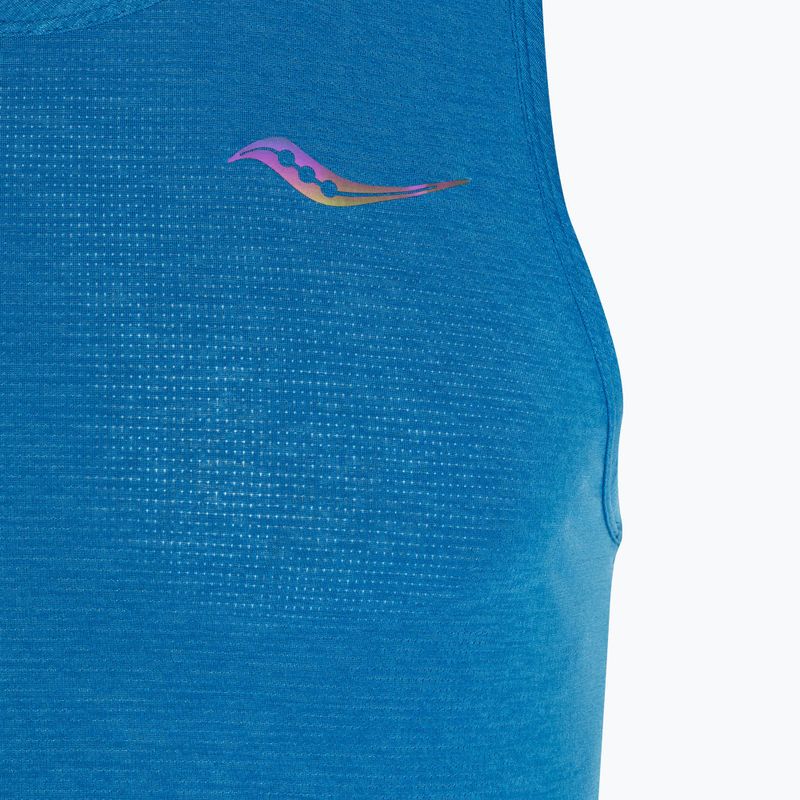 Men's running tank top Saucony Stopwatch Singlet cobalt heather 3