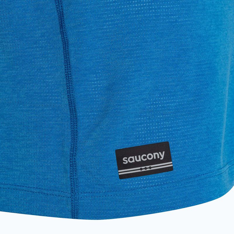 Men's running tank top Saucony Stopwatch Singlet cobalt heather 4