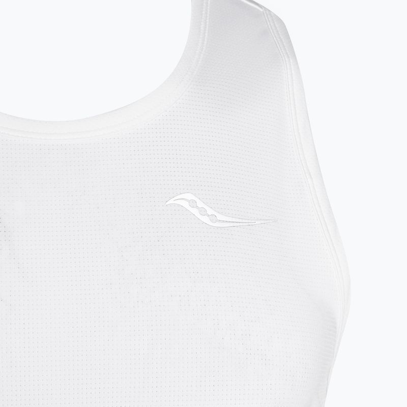 Men's running tank top Saucony Stopwatch Singlet white 3