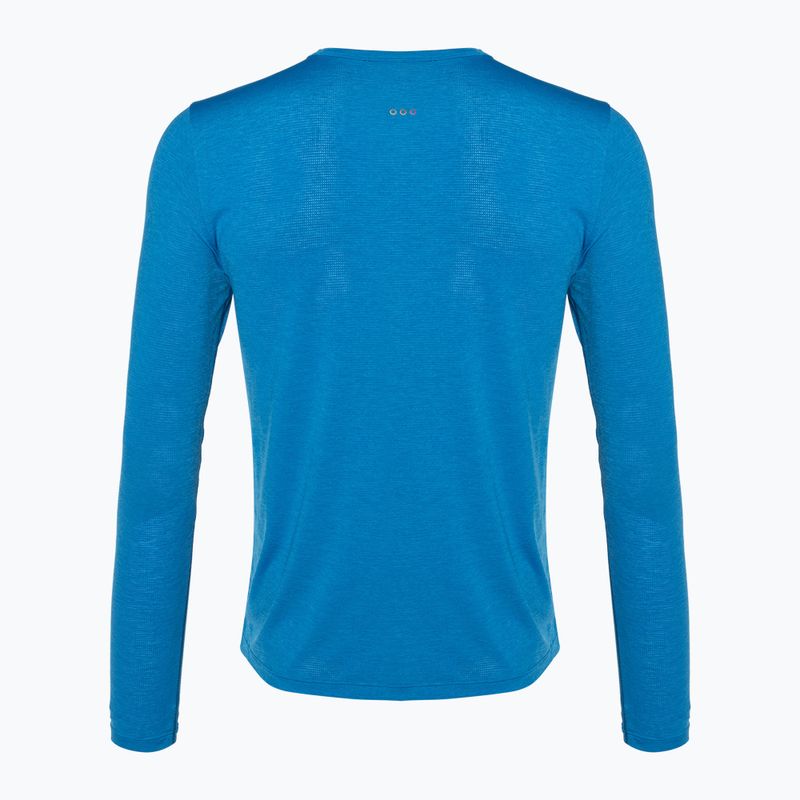 Men's Saucony Stopwatch cobalt heather running longsleeve 2