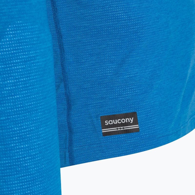 Men's Saucony Stopwatch cobalt heather running longsleeve 3