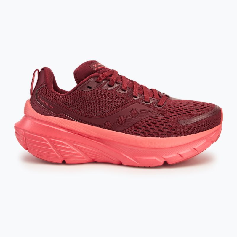 Saucony Guide 17 currant/cayenne women's running shoes 2