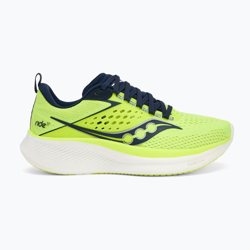 Men's running shoes Saucony Ride 17 citron/navy 2