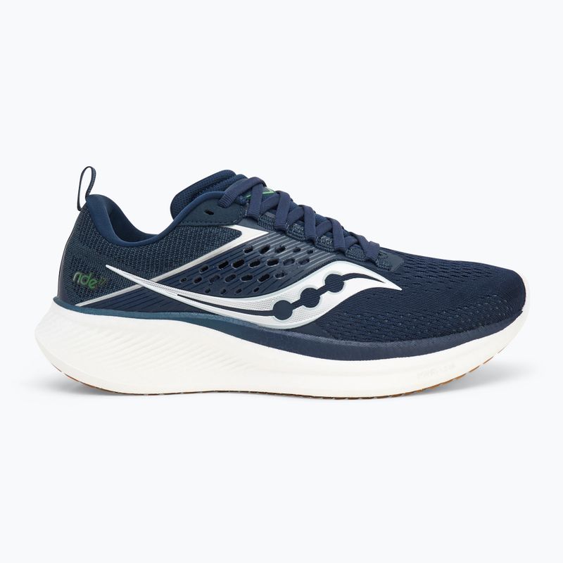 Men's running shoes Saucony Ride 17 navy/ gum 2