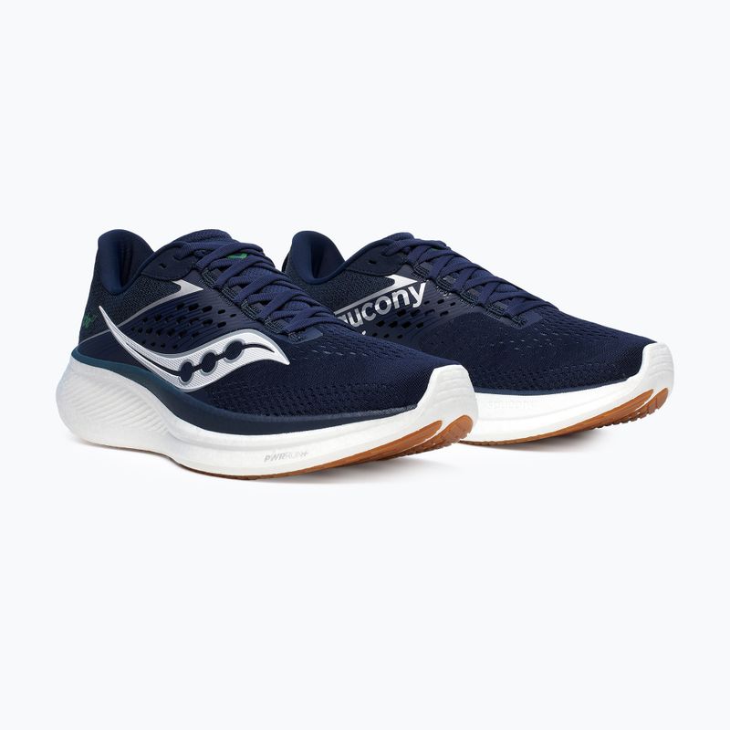 Men's running shoes Saucony Ride 17 navy/ gum 3