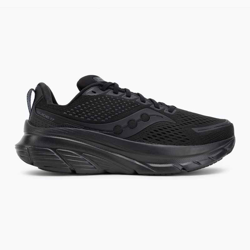 Men's running shoes Saucony Guide 17 black/black 2