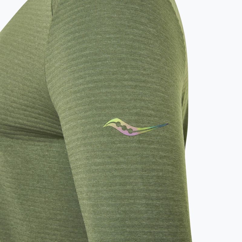 Men's Saucony Triumph 3D 1/2 Zip bough heather running sweatshirt 6