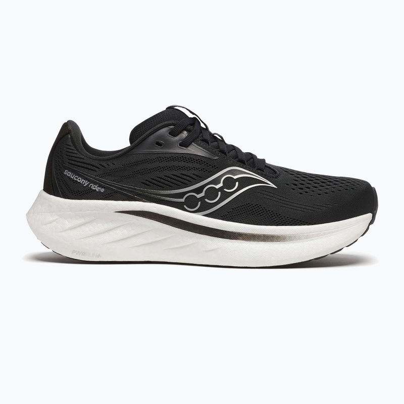 Women's running shoes Saucony Ride 18 black/white 8