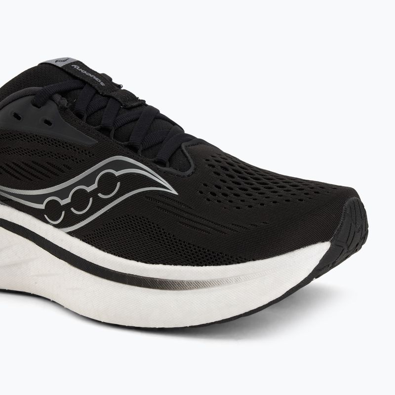 Women's running shoes Saucony Ride 18 black/white 7