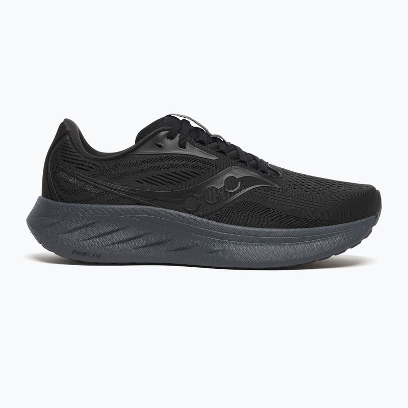 Men's running shoes Saucony Ride 18 black / shadow 8