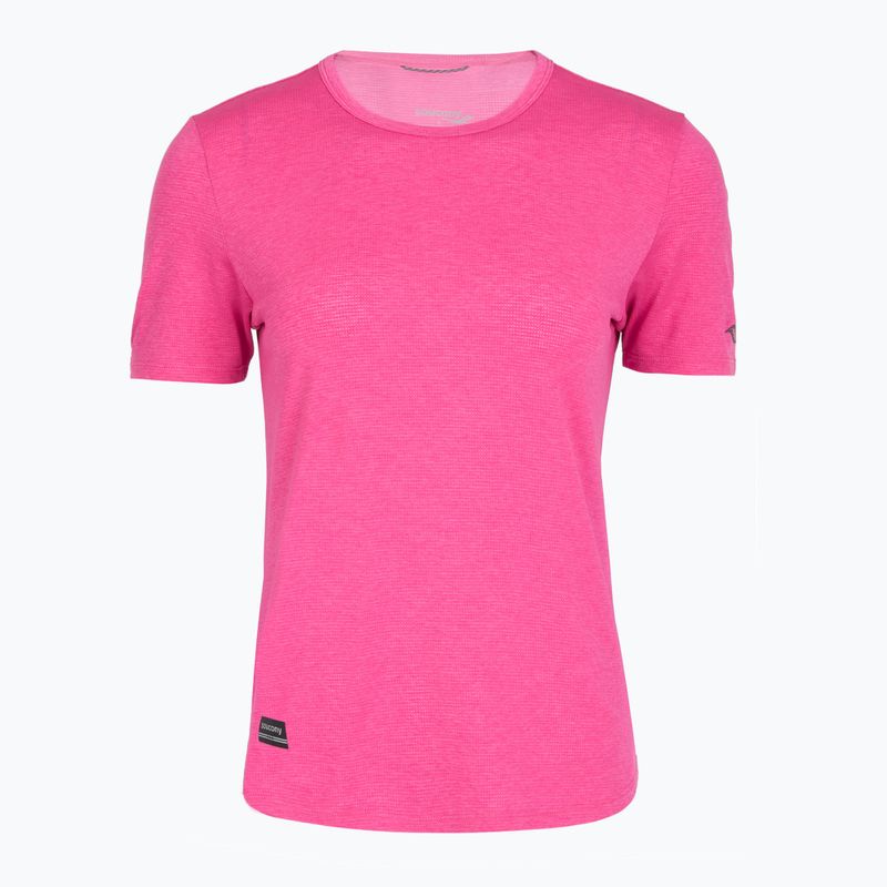 Women's running shirt Saucony Stopwatch SS fuchsia heather