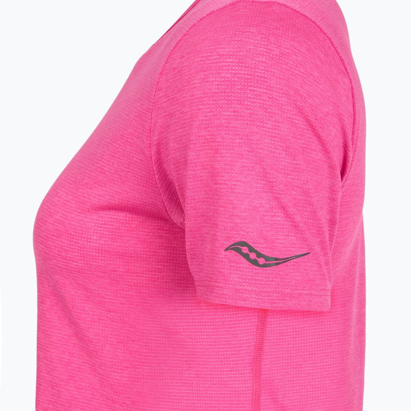 Women's running shirt Saucony Stopwatch SS fuchsia heather 4