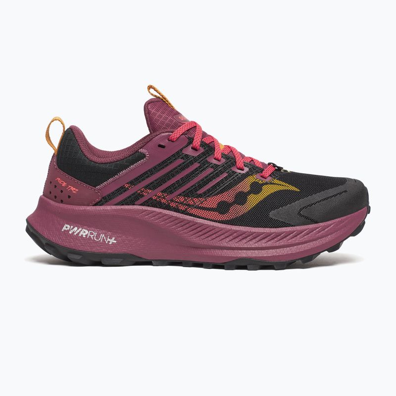 Women's running shoes Saucony Ride Trail 2 black/terra 8