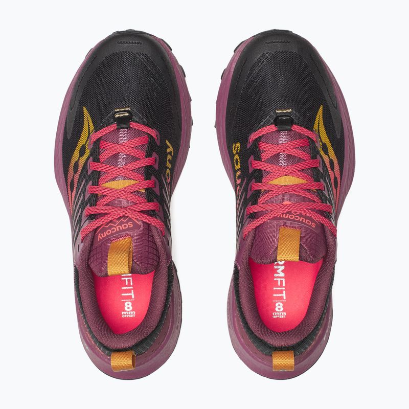 Women's running shoes Saucony Ride Trail 2 black/terra 12