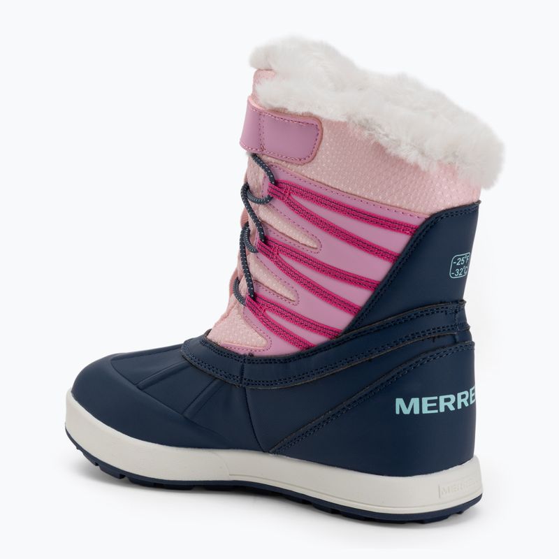 Children's snow boots Merrell Snow Bank 5.0 WP navy/pink 3