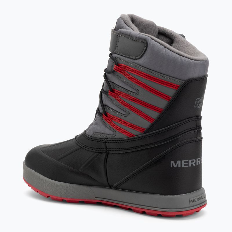 Children's snow boots Merrell Snow Bank 5.0 WP black/red 3
