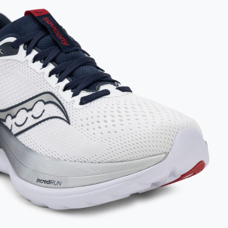 Men's running shoes Saucony Endorphin Trainer white/navy 7