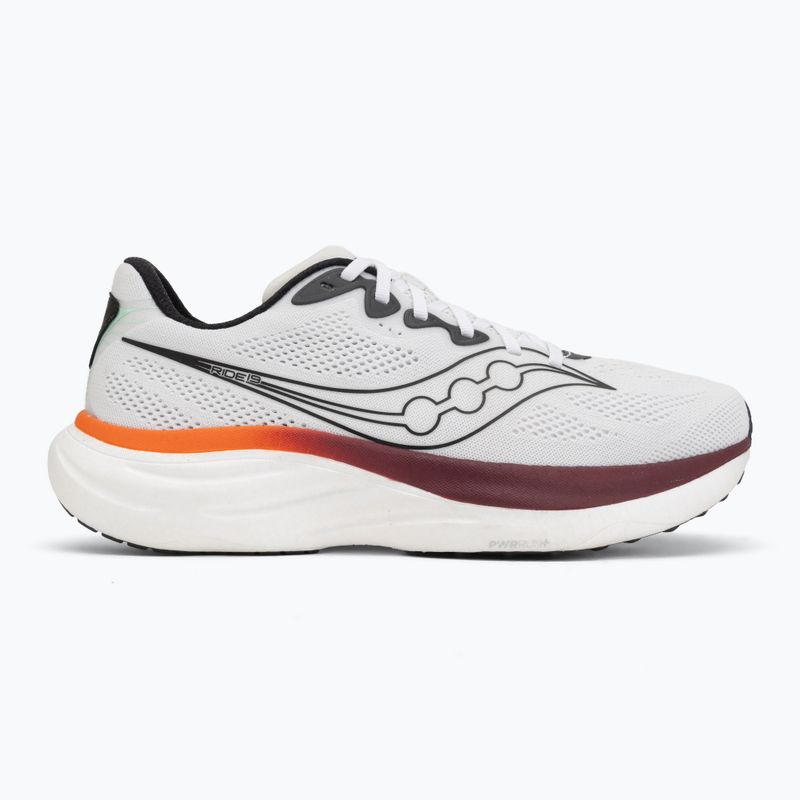Men's running shoes Saucony Ride 19 white/crimson 2