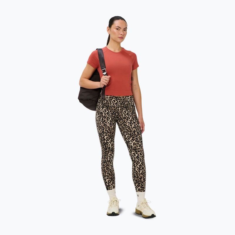 Women's yoga T-shirt Sweaty Betty Athlete Crop Seamless Workout terrazzo red 2