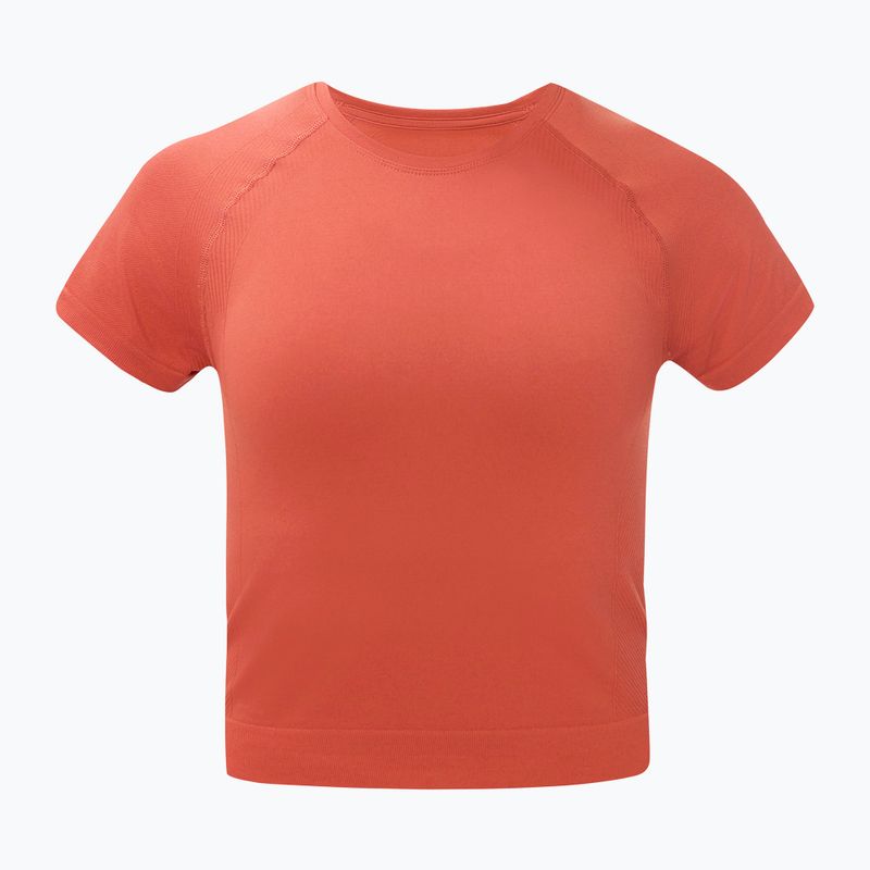 Women's yoga T-shirt Sweaty Betty Athlete Crop Seamless Workout terrazzo red 6