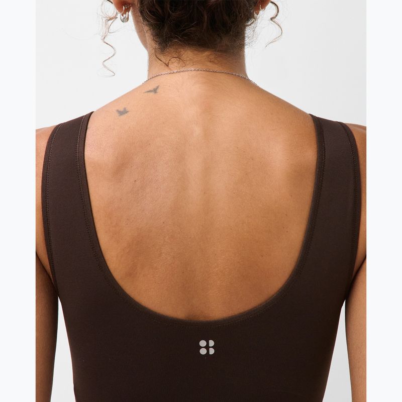 Training bra Sweaty Betty Stamina Seamless Scoop espresso brown 4