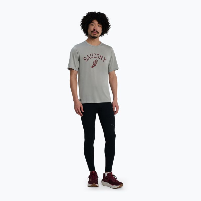 Men's running shirt Saucony Stopwatch light grey heather 2
