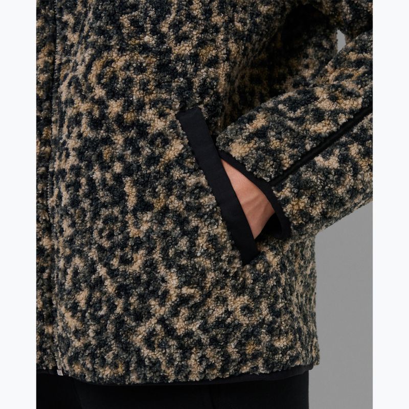 Women's sweatshirt Sweaty Betty Plush Contrast Zip Up Fleece brown ink leopard print 6