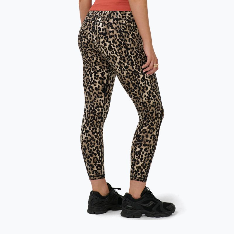 Women's training leggings Sweaty Betty Power Piping Workout 7/8 brown ink leopard print 3
