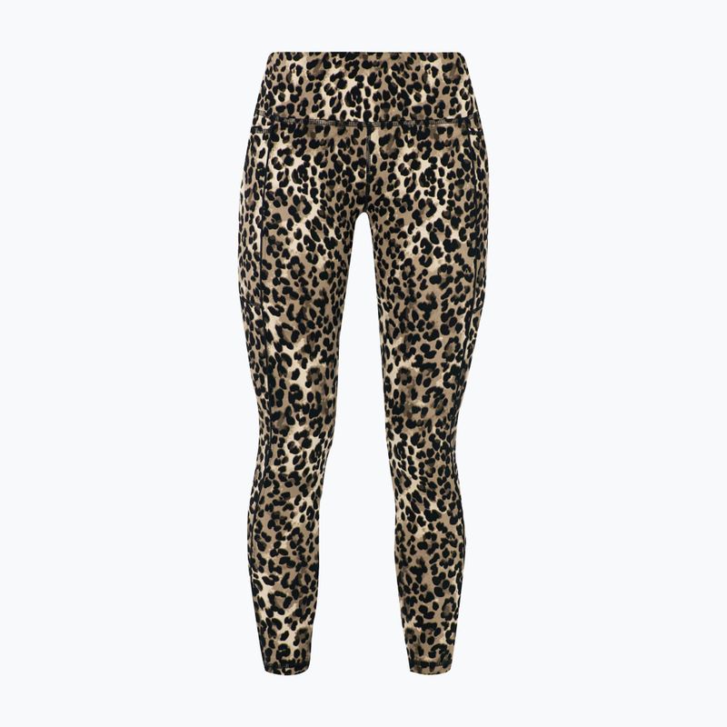 Women's training leggings Sweaty Betty Power Piping Workout 7/8 brown ink leopard print 8