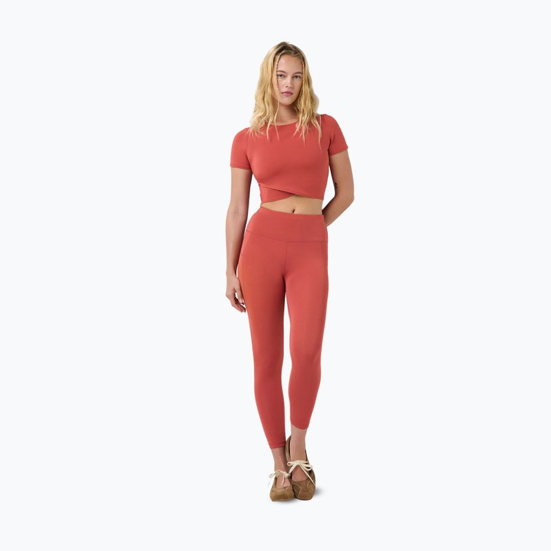 Women's yoga T-shirt Sweaty Betty All Day Wrap terrazzo red 2