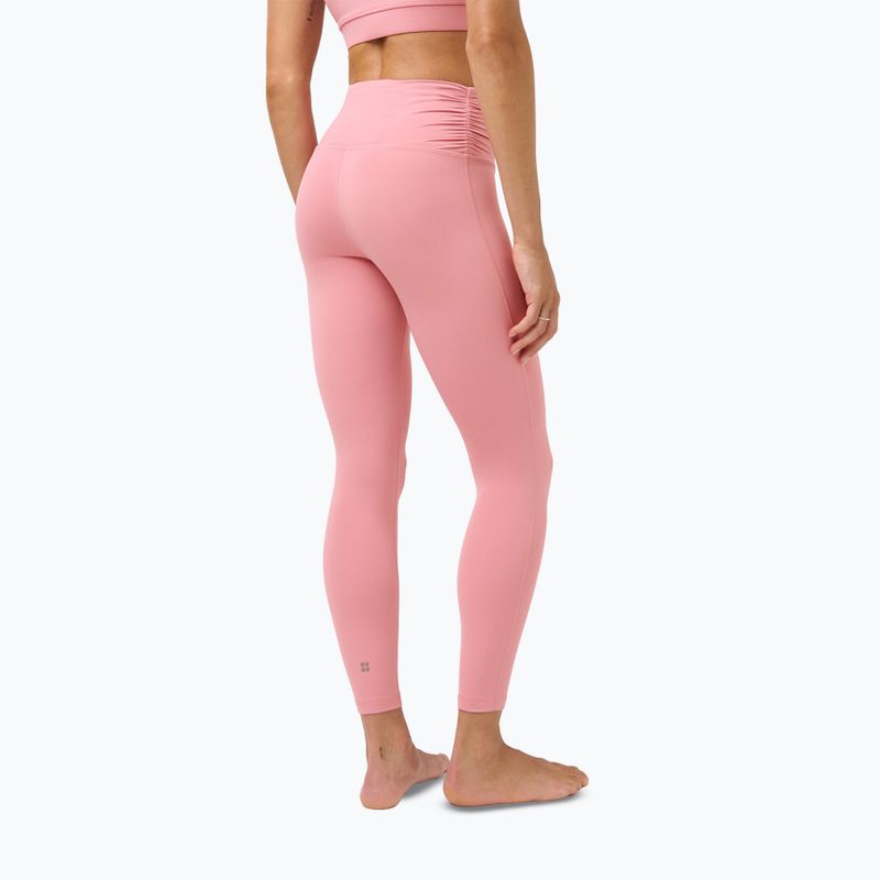 Women's training leggings Sweaty Betty Ultimate Studio 7/8 Ruched dark deco pink 3